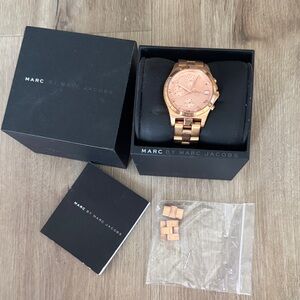 Marc by Marc Jacobs Rose Gold Tone Chronograph Bracelet Watch